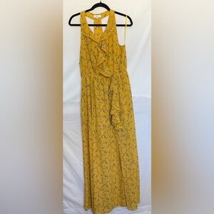 NSR Yellow Halter Sundress for Wedding Guest
